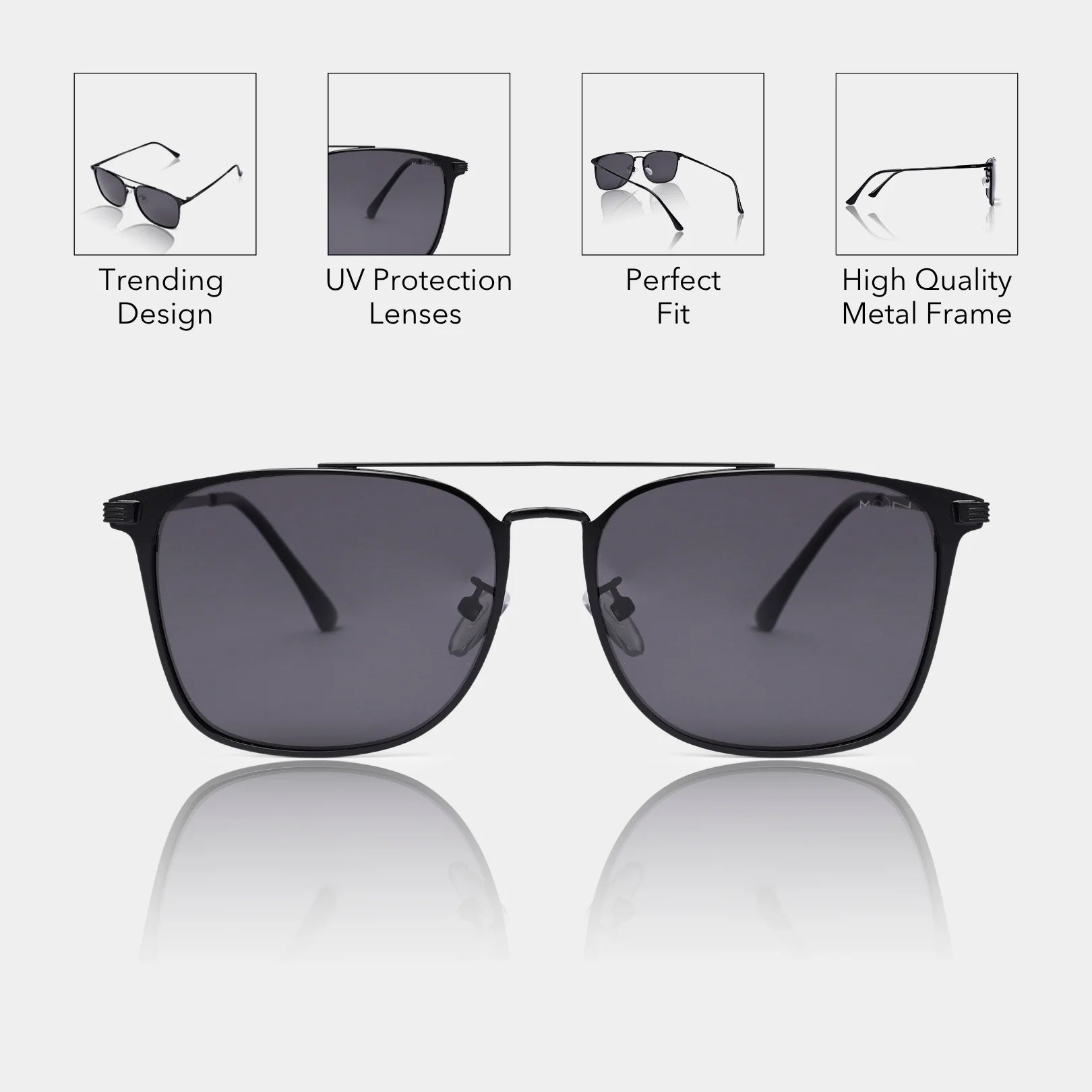 MOONX LAPETUS S1 – Polarised Lightweight Metal frame Sunglasses (Unisex)