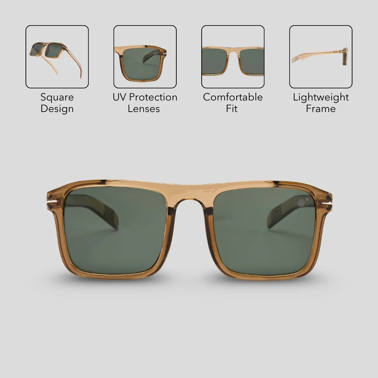 MOONX CRISIUM S4 – UV400 Trending Rectangular Sunglasses (Unisex)