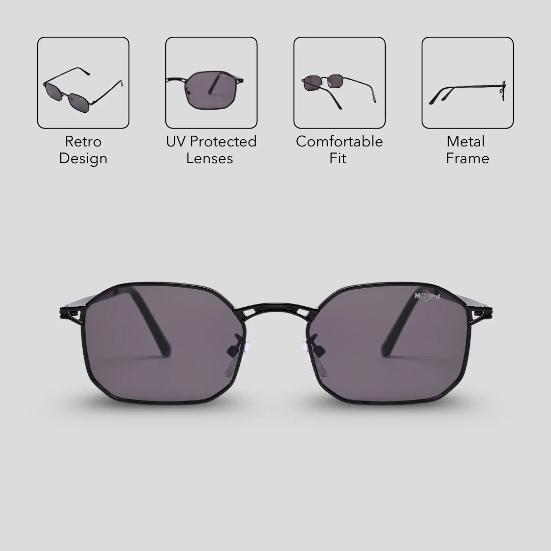 MOONX ELARA S2 – UV400 Rectangular Sunglasses (Unisex)