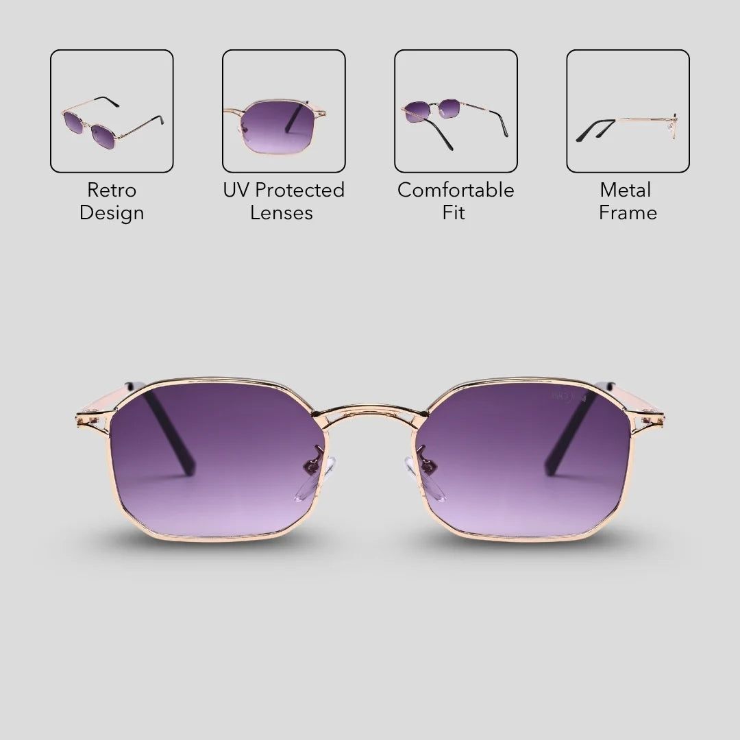 MOONX ELARA S1 – UV400 Rectangular Sunglasses (Unisex)