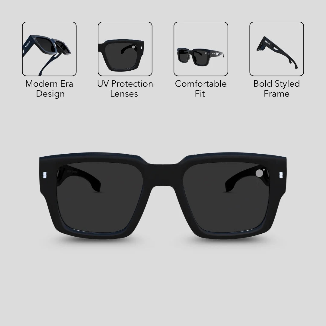 MOONX PHOTON – UV400 Rectangular Sunglasses (Unisex)