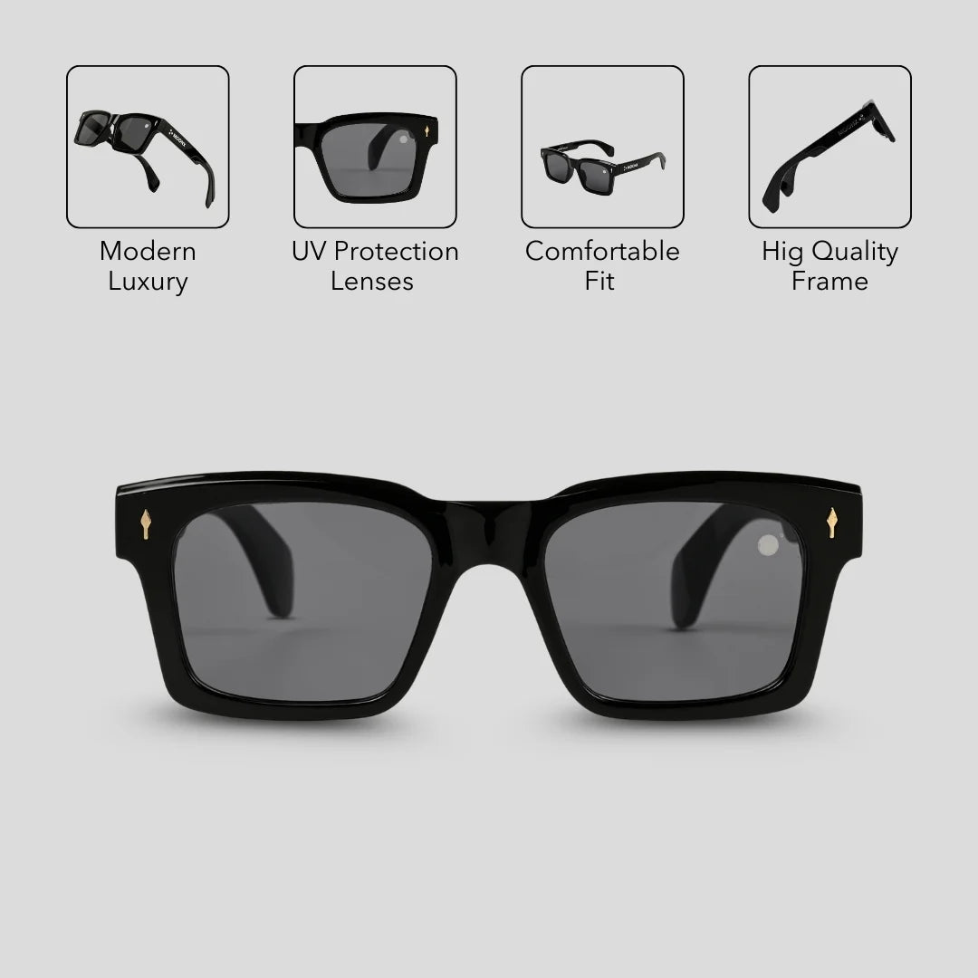 MOONX COSMIC S1 – UV400 Rectangular Sunglasses (Unisex)