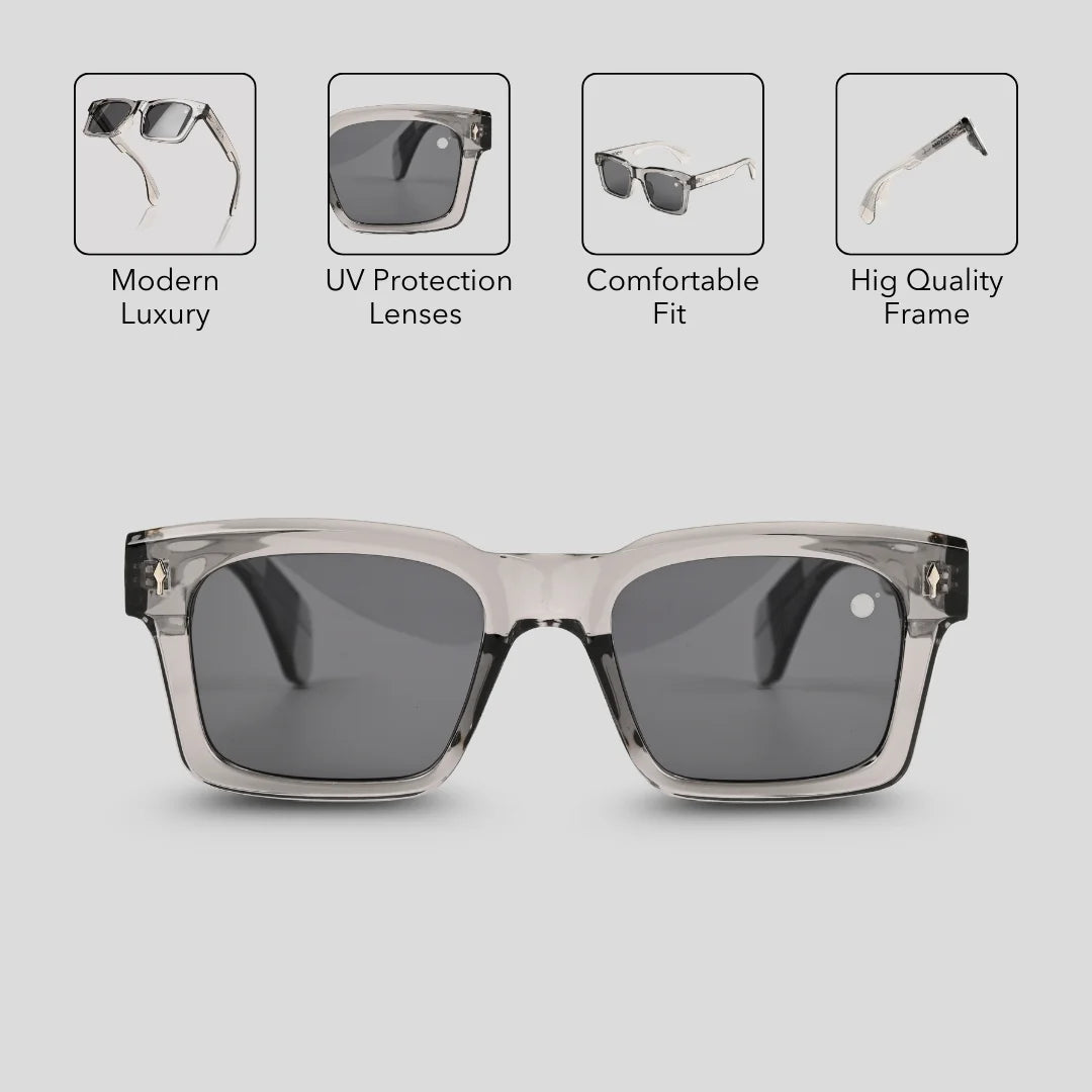 MOONX COSMIC S2 – UV400 Rectangular Sunglasses (Unisex)