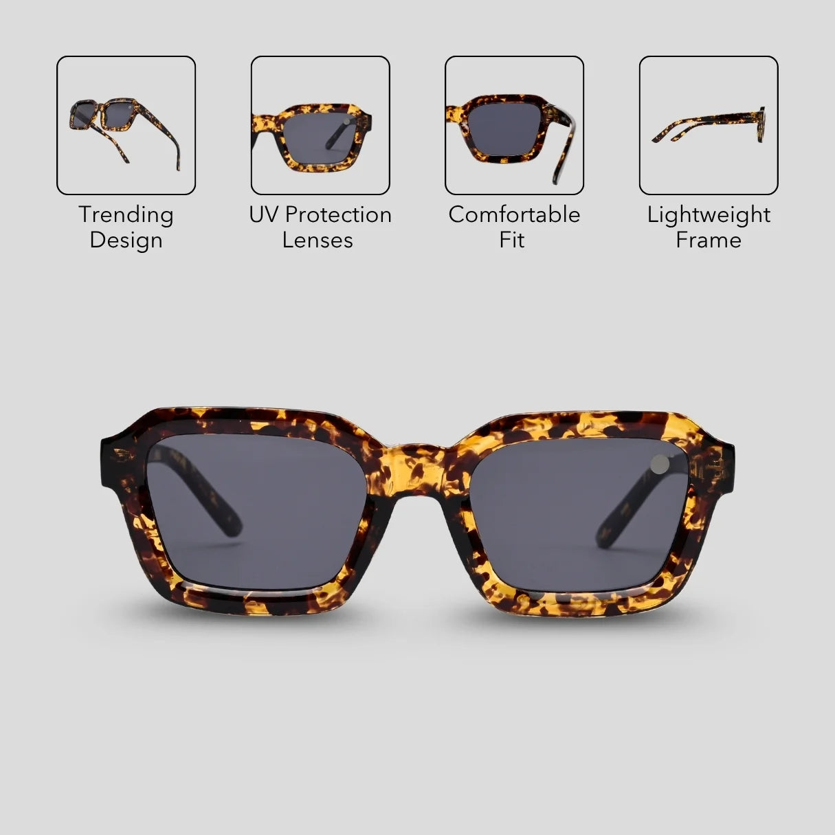 MOONX EROS S2 – UV400 Modern Geometrical Sunglasses (Unisex)