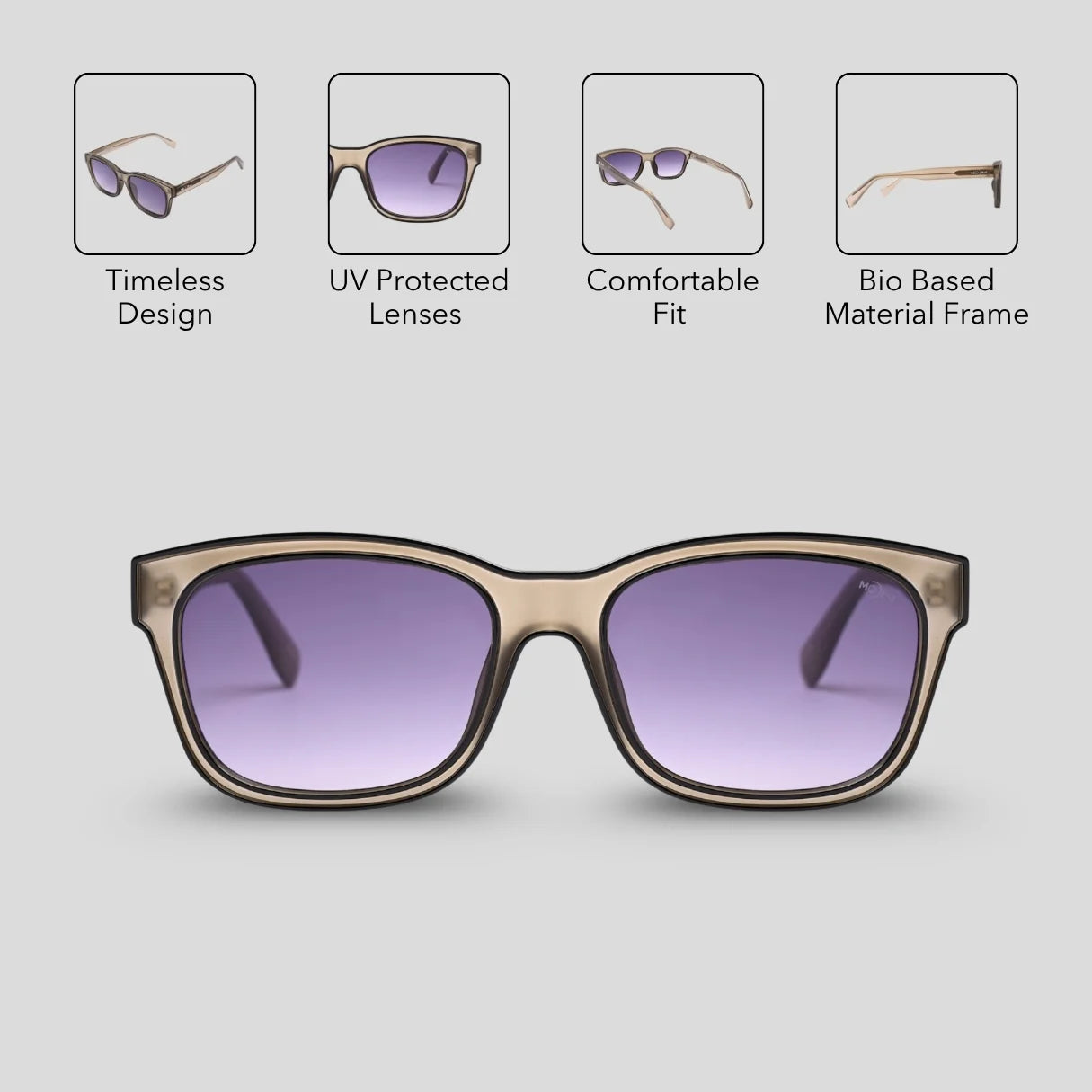 MOONX MENSIS S4 – UV400 Rectangular Sunglasses (Unisex)
