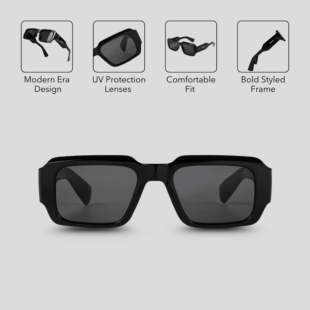 MOONX X-LUNA – UV400 Bold Rectangular Luxury Sunglasses (Unisex)