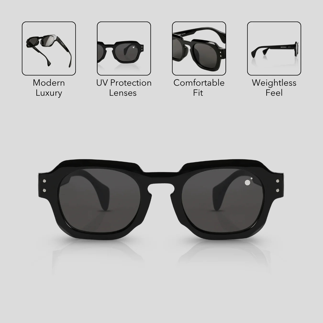 MOONX ATOM – UV400 Modern Luxury Sunglasses (Unisex)