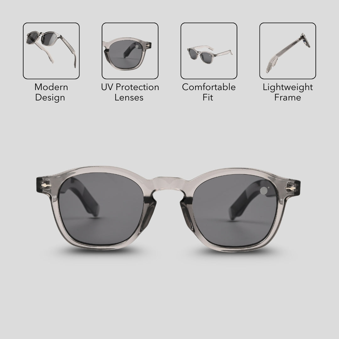 MOONX AERO S2 – UV400 Minimalist Round Sunglasses (Unisex)