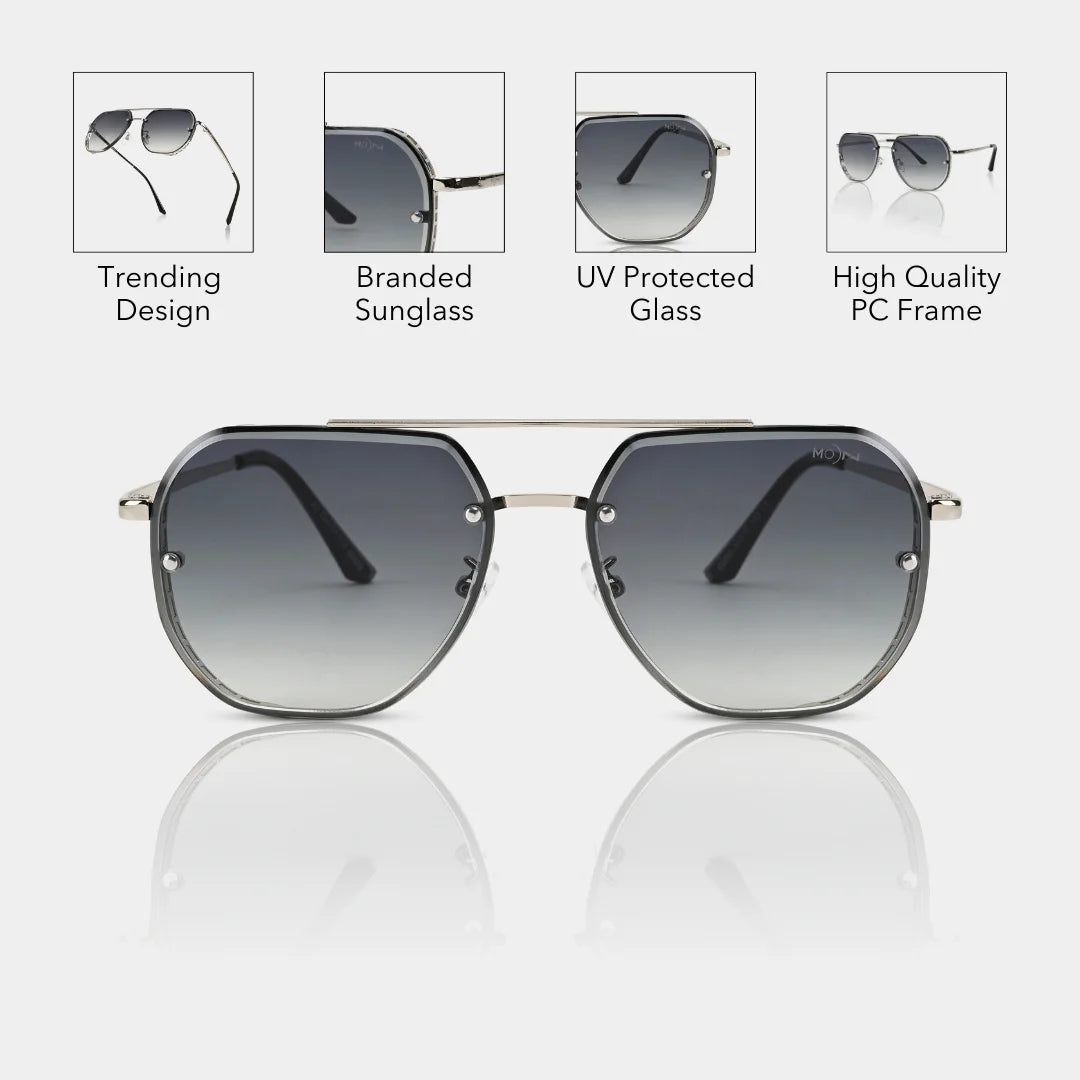 MOONX MAJOR S3 (EXCLUSIVE) – UV400 Aviator Metal Frame Sunglasses (Unisex)