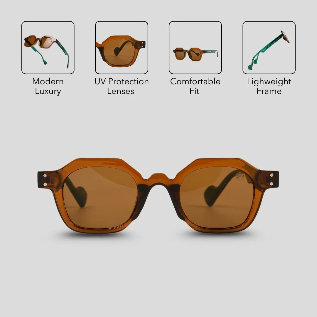 MOONX ORION S5 (Exclusive) – UV400 Geometrical Round Sunglasses (Unisex)