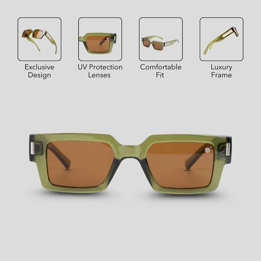MOONX GEMINI OG – UV400 Premium Luxury Rectangular Sunglasses (Unisex)