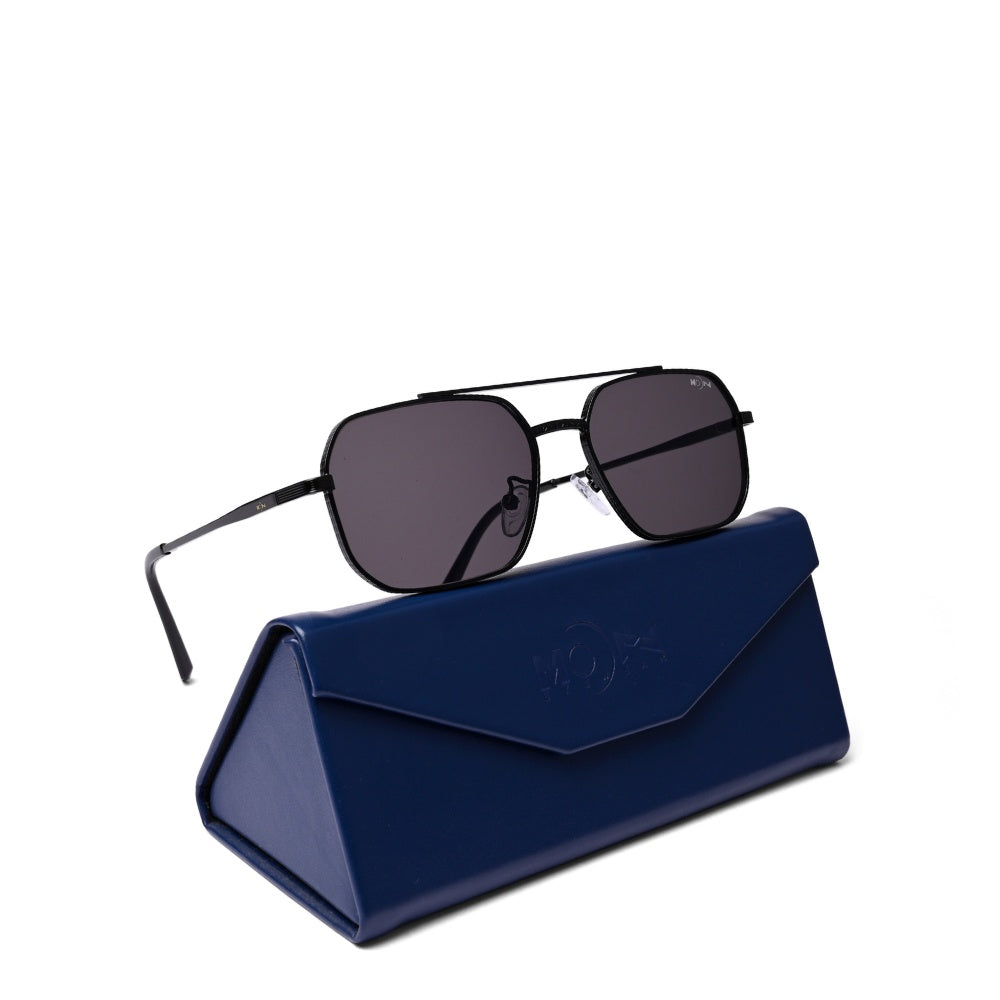 MOONX Z-AUTONOE S1 – UV400 Rectangular Metal Frame Sunglasses (Unisex)