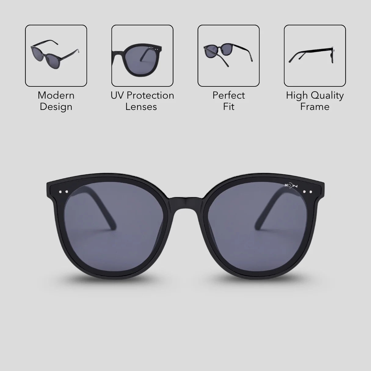 MOONX X‑NEREID S1 – UV400 Oversized Sunglasses (Unisex)