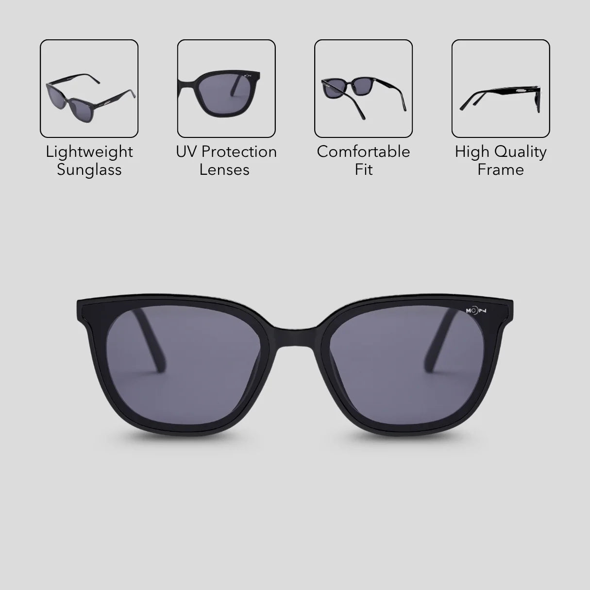 MOONX NEREID S2 – UV400 Cat‑Eye Metal Sunglasses (Unisex)
