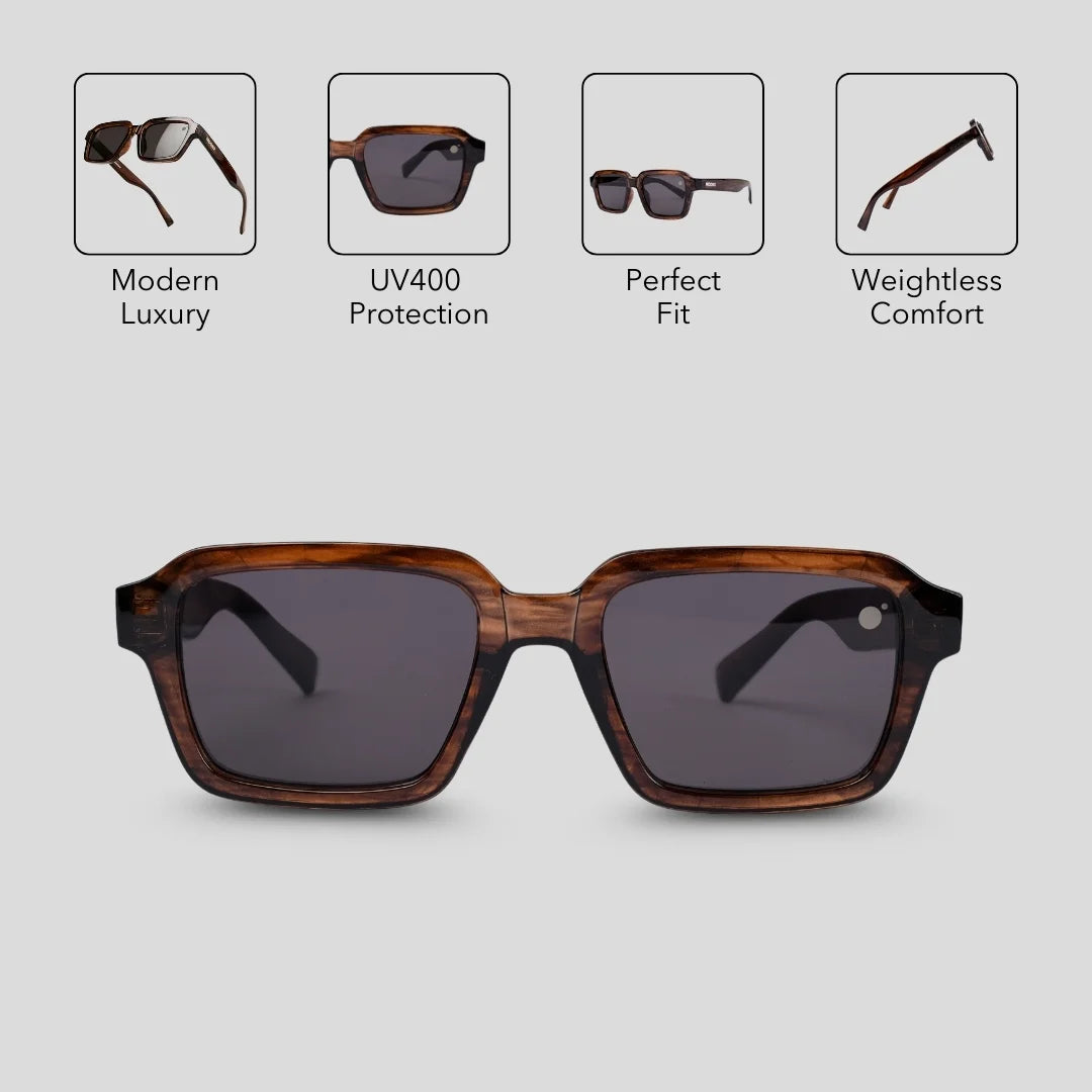 MOONX RIGEL S3 – UV400 Modern Square Sunglasses (Unisex)