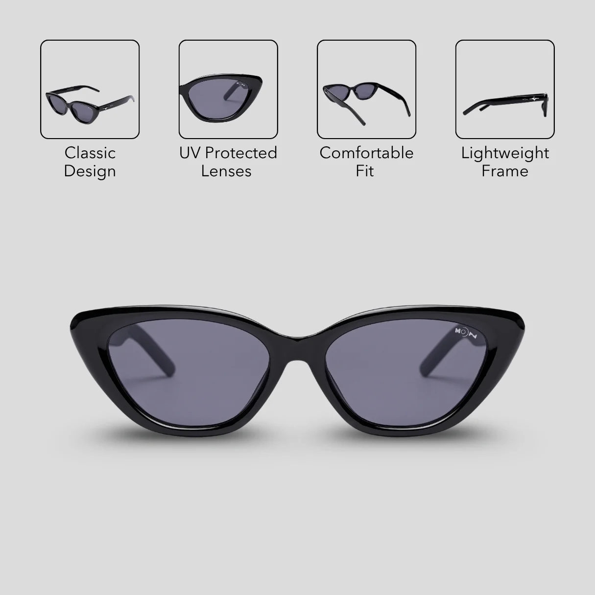 MOONX KATIE S1 – UV400 Cat‑Eye Sunglasses (Women)