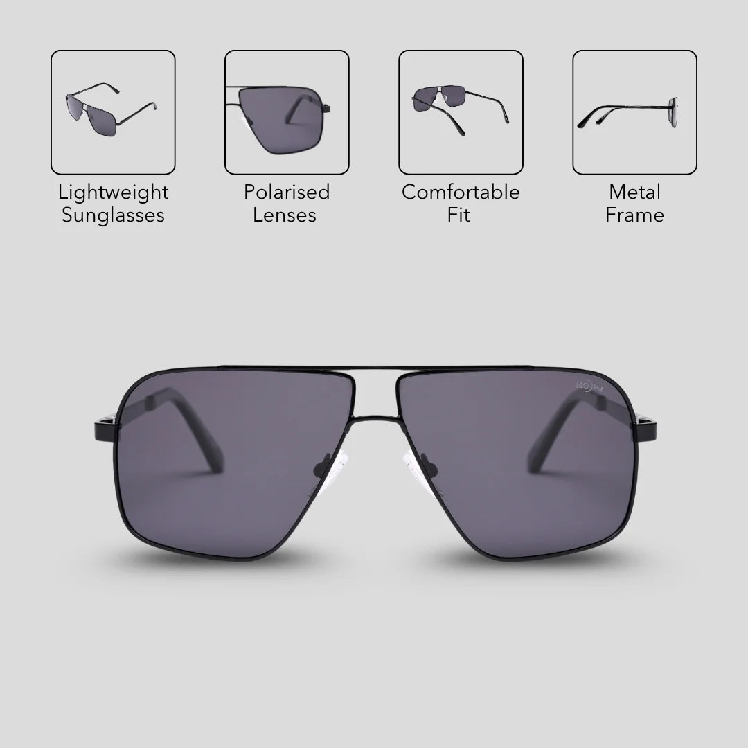 MOONX CLASSIC RIDE – Polarised & Trending Metal Sunglasses (Unisex)