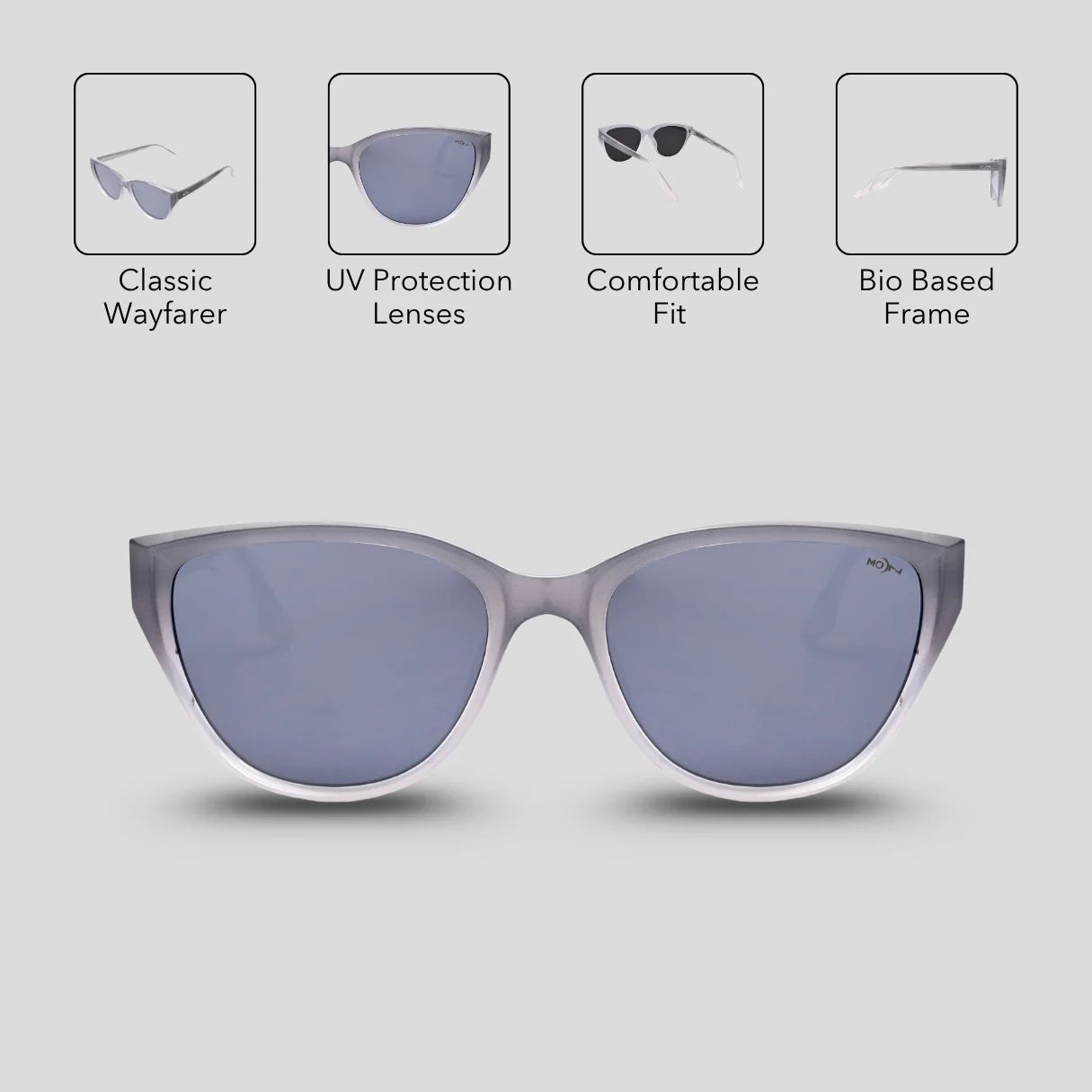 MOONX LO S5 – UV400 Modern Cat-Eye Sunglasses (Unisex)