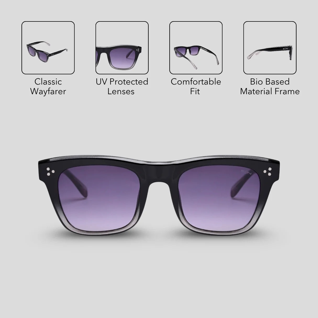 MOONX MAGMA S3 – UV400 Wayfarer Sunglasses (Unisex)