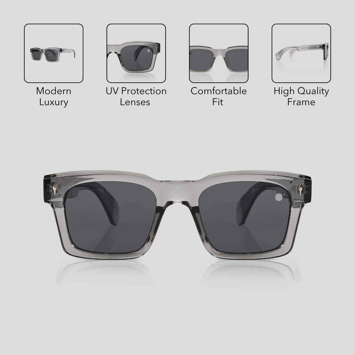 MOONX COSMIC S2 – UV400 Rectangular Sunglasses (Unisex)