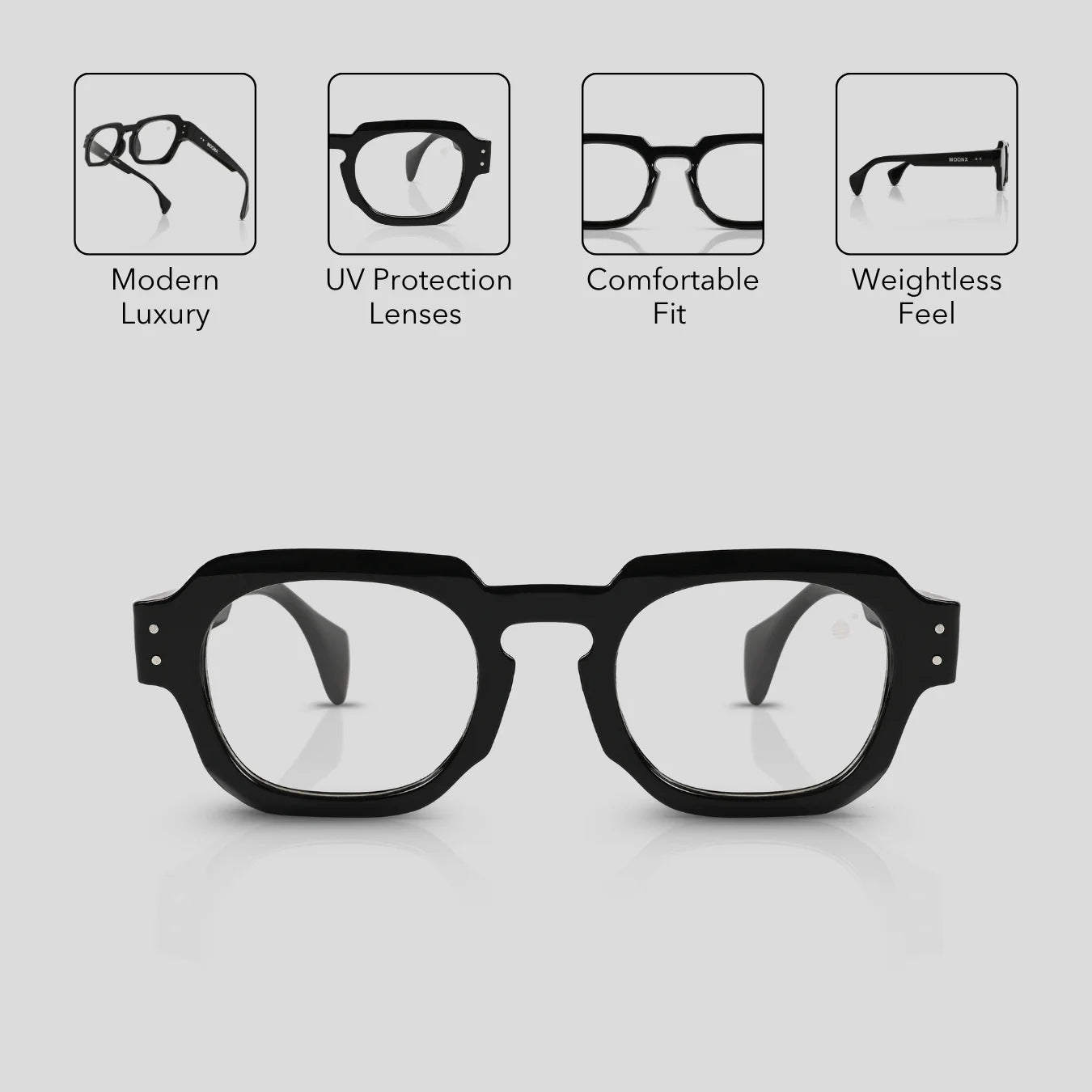 MOONX ATOM S8 – UV400 Modern Luxury Glasses (Unisex)
