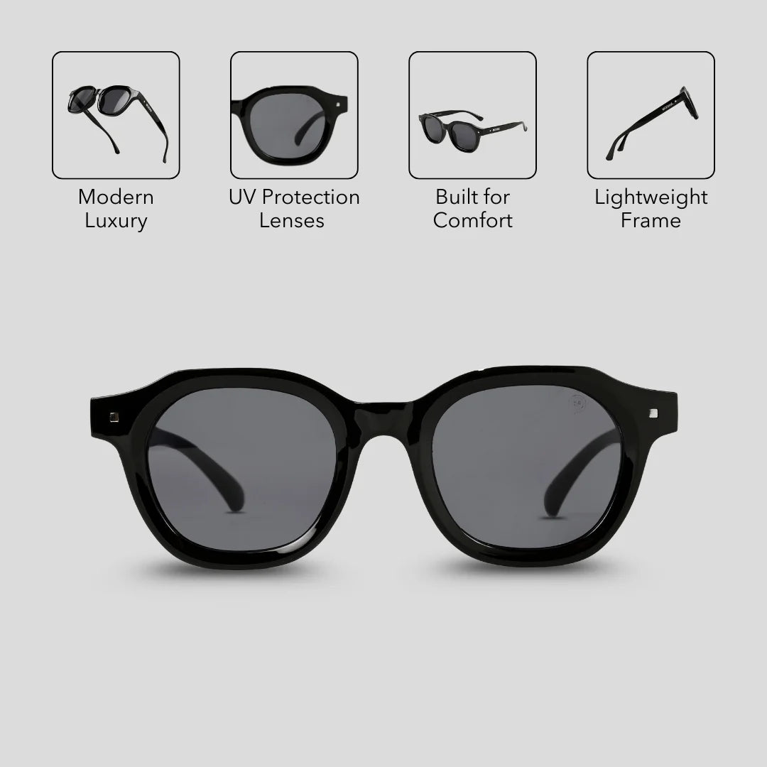 MOONX HALO – UV400 Timeless Retro Round Sunglasses (Unisex)
