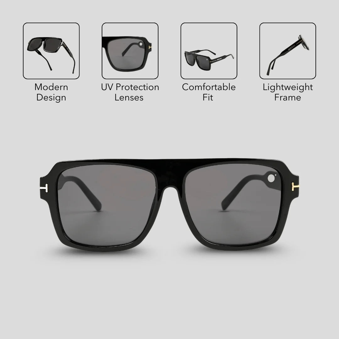 MOONX DEEPSHIFT S1 – UV400 Square Luxury Sunglasses (Unisex)