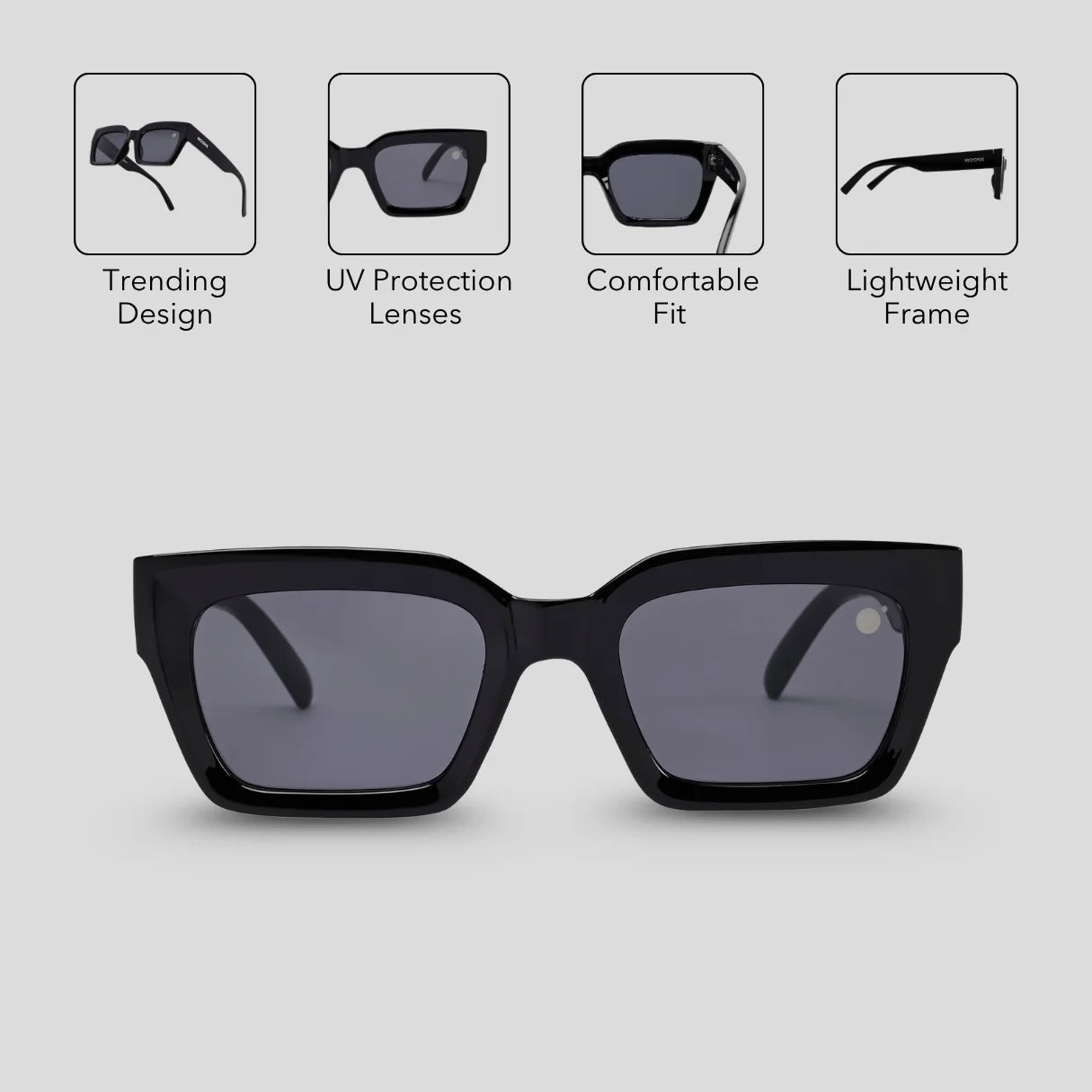 MOONX TREMOR – UV400 Modern Geometrical Sunglasses (Unisex)