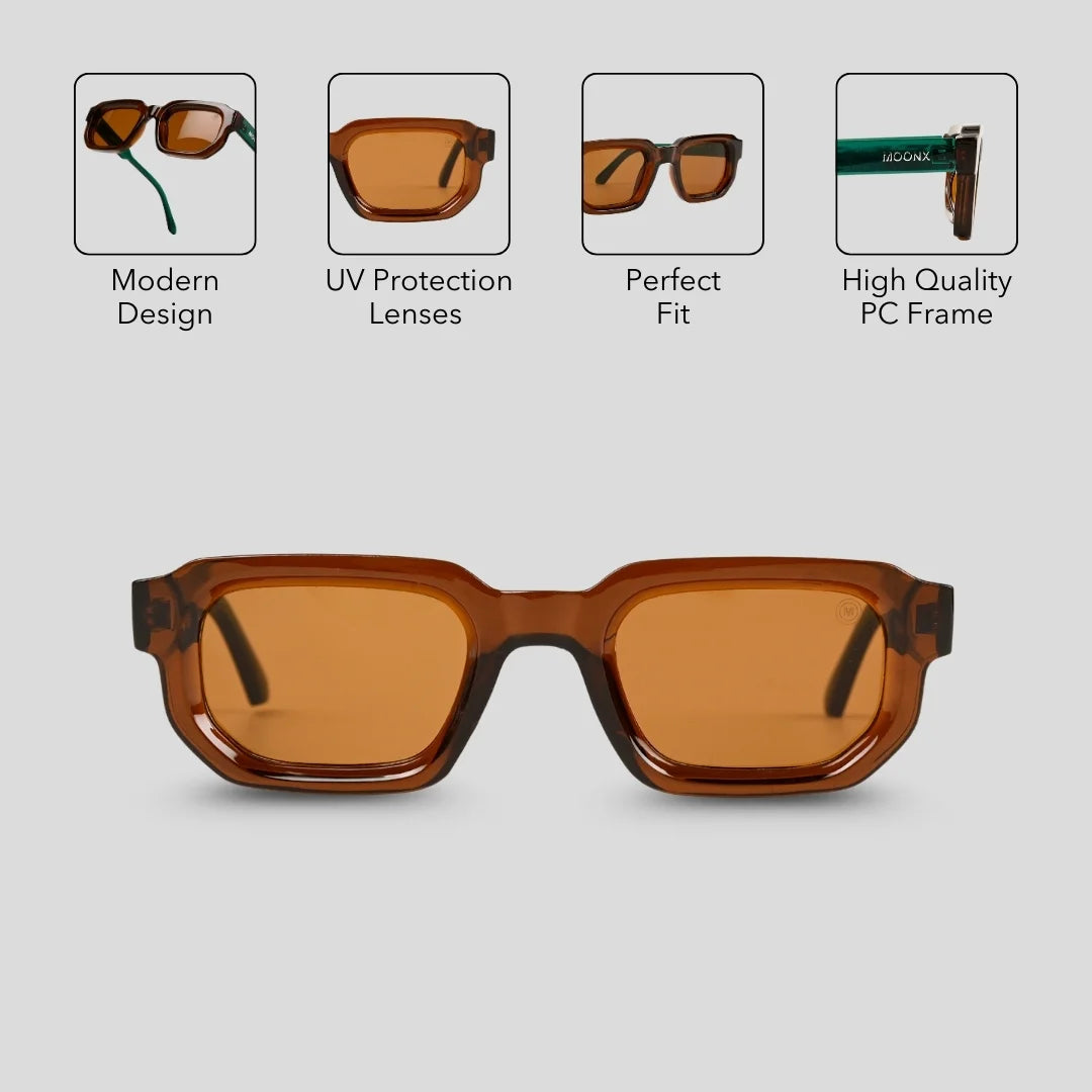MOONX PHOTONIC S7 – UV400 Geometrical Luxury Sunglasses (Unisex)