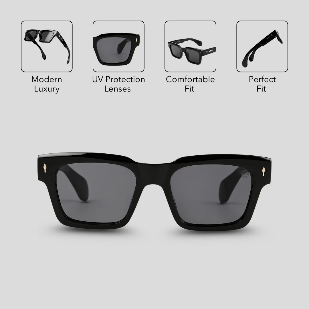 MOONX HYDRA S1 – UV400 Classic Wayfarer Sunglasses (Unisex)
