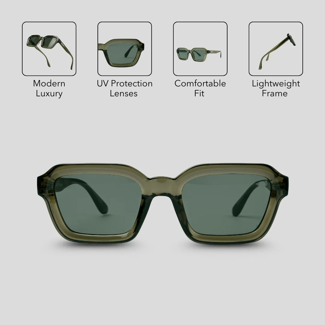 MOONX SPOTLIGHT S6 – UV400 Luxury Square Sunglasses (Unisex)