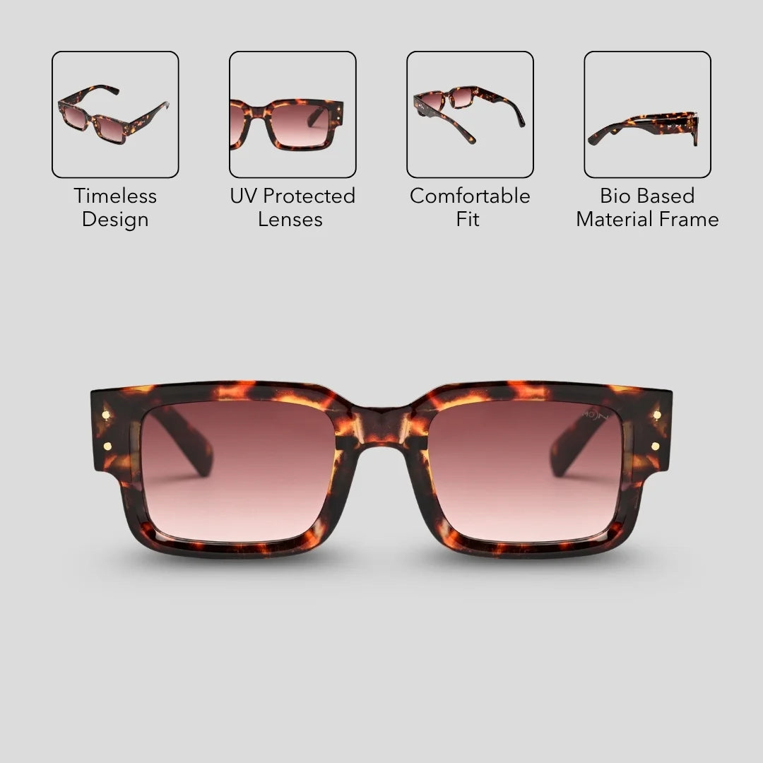 MOONX CLASSIC ICON (Exclusive) – UV400 Rectangular Sunglasses (Unisex)