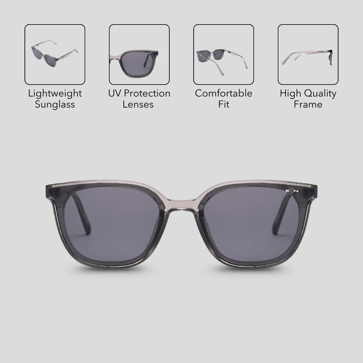 MOONX NEREID S1 – UV400 Cat‑Eye Metal Sunglasses (Unisex)