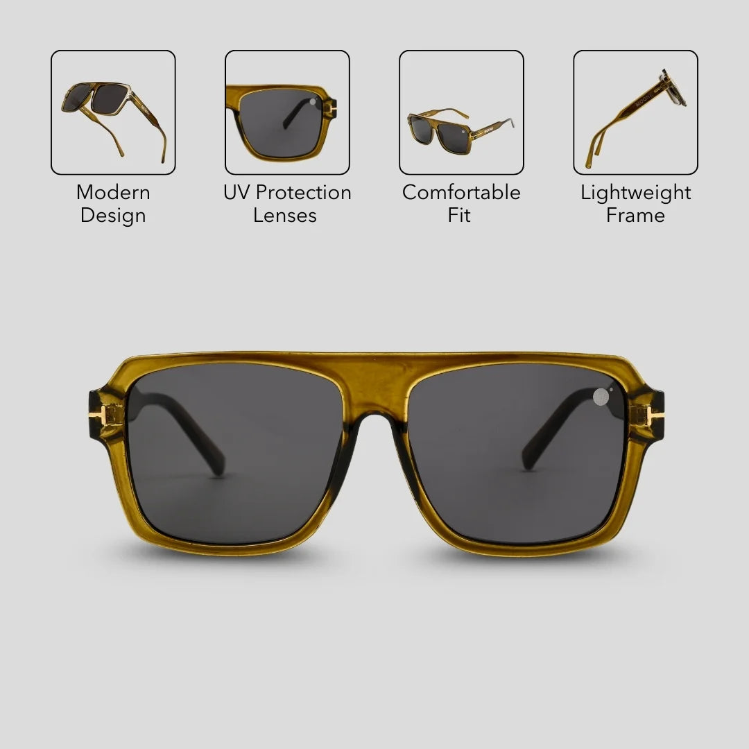 MOONX DEEPSHIFT S2 – UV400 Square Luxury Sunglasses (Unisex)