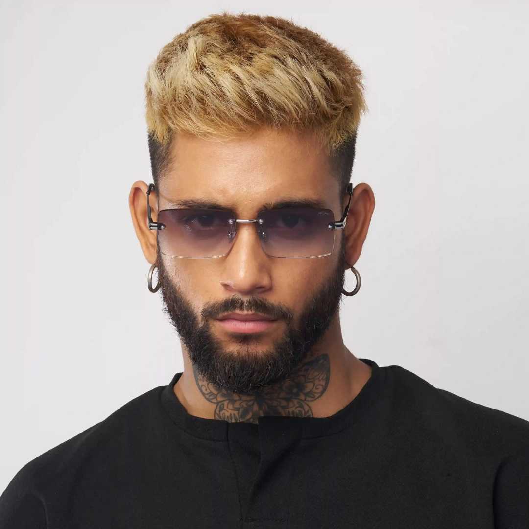 MOONX STARMADE S2 – Polarised Rimless Rectangular Sunglasses (Unisex)