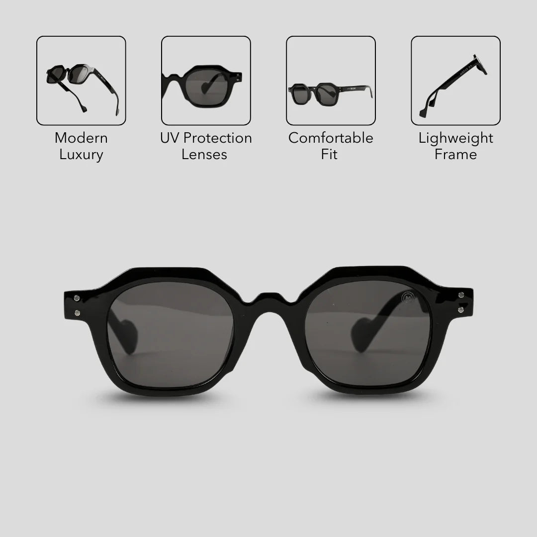 MOONX ORION S1 – UV400 Geometrical Round Sunglasses (Unisex)