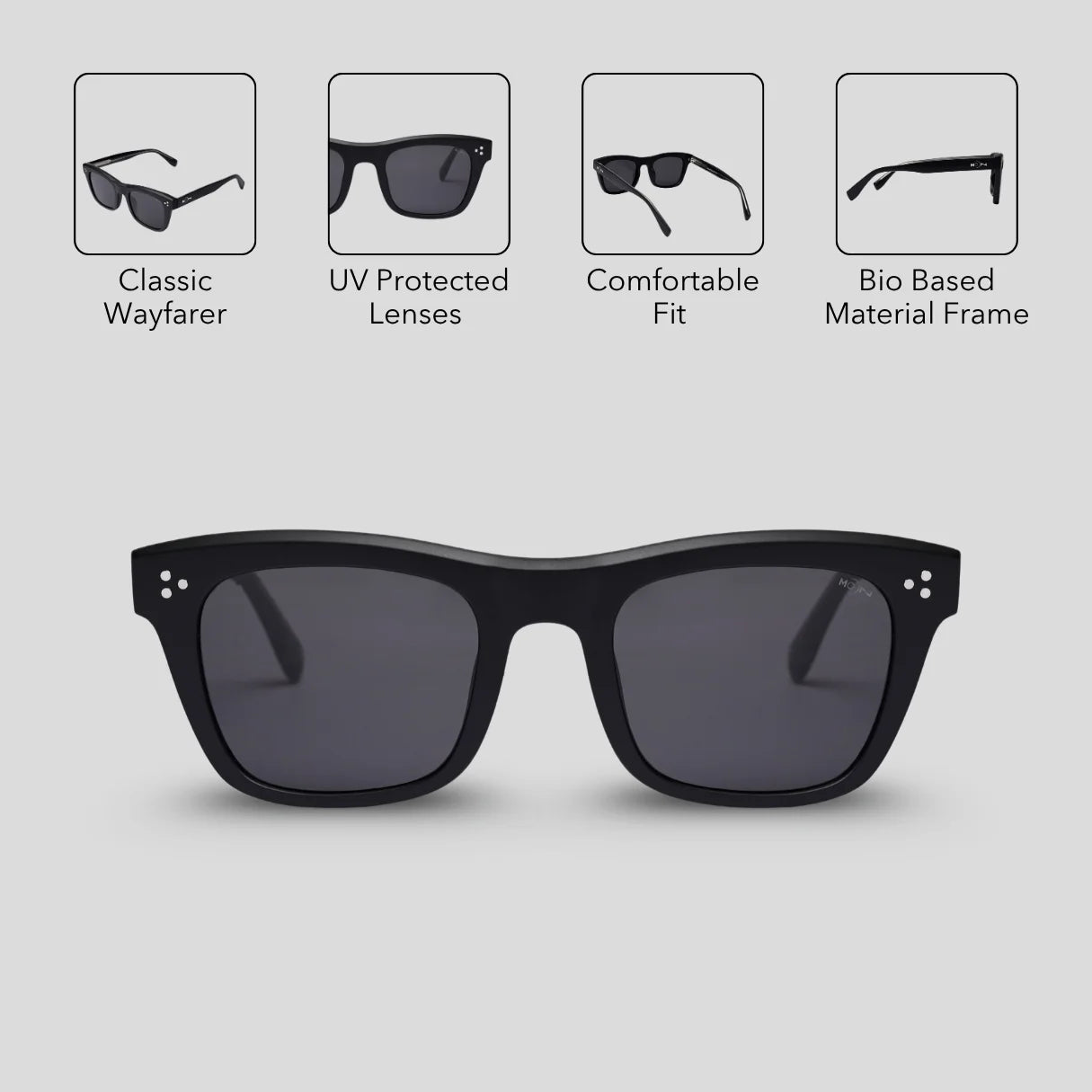 MOONX MAGMA S1 – UV400 Wayfarer Sunglasses (Unisex)