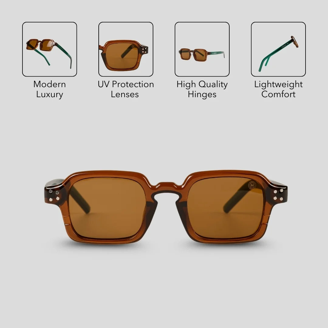 MOONX SPECTRA S4 – UV400 Minimalist Rectangular Sunglasses (Unisex)