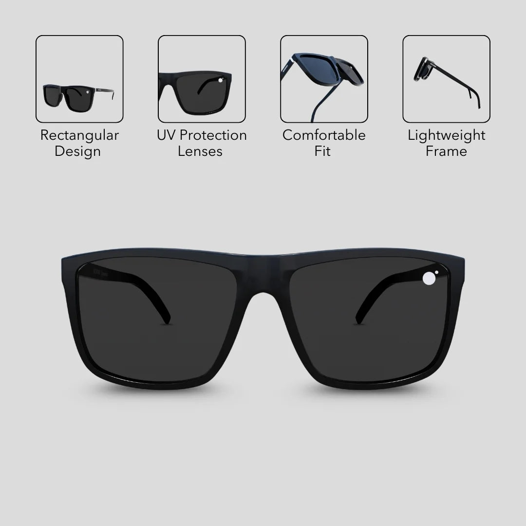 MOONX DAWN – UV400 Modern Rectangular Sunglasses (Unisex)