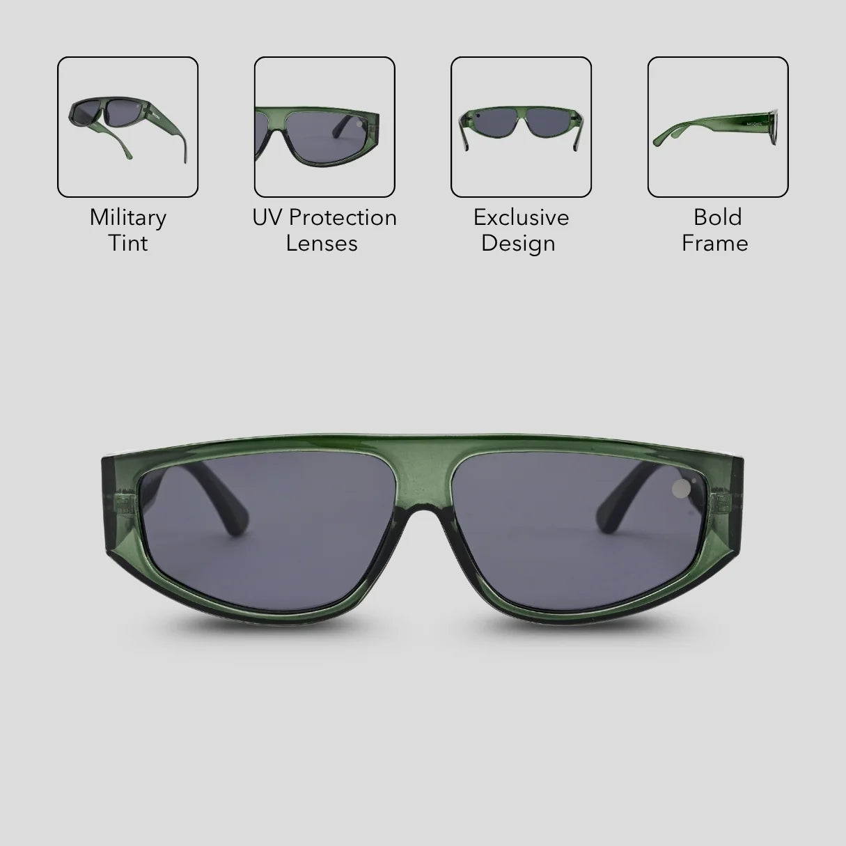 MOONX FIELD MARSHALL – UV400 Military Inspired Sunglasses (Unisex)