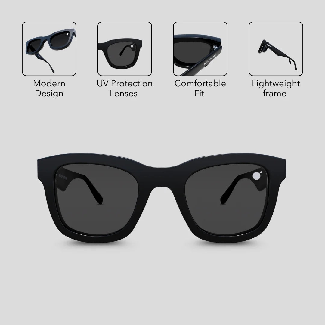 MOONX AXIS – UV400 Modern Curved Sunglasses (Unisex)