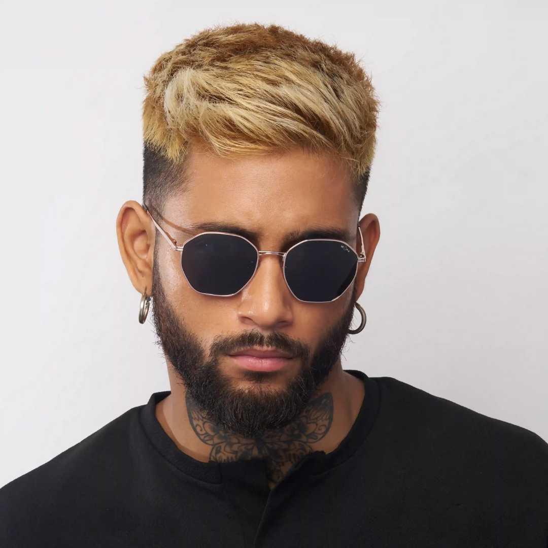 MOONX MIRANDA S2 – UV400 Geometric Round Metal Sunglasses (Unisex)
