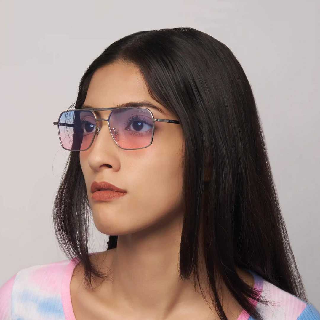 MOONX PHOBOS S2 – UV400 Rectangular Metal Sunglasses (Unisex)