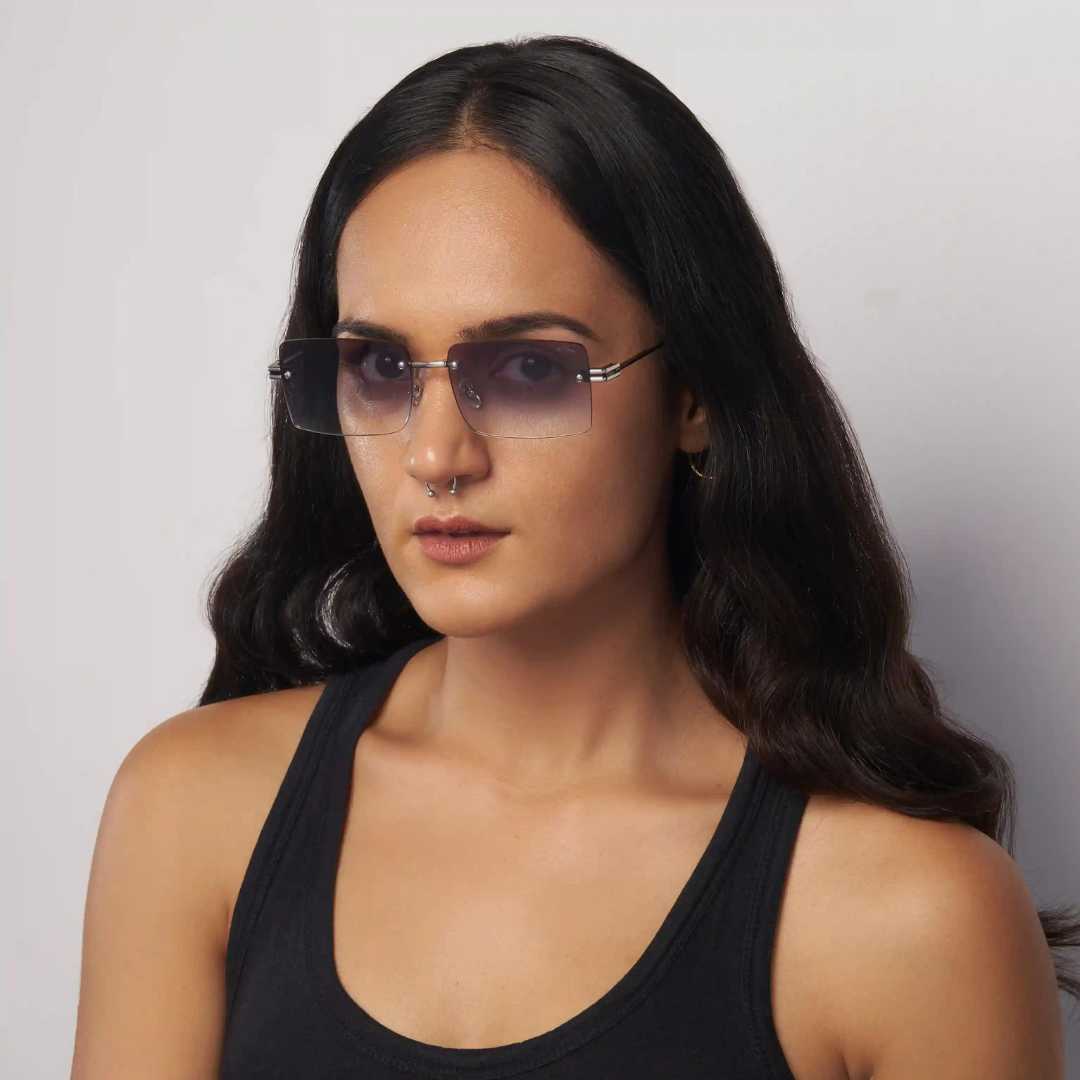 MOONX STARMADE S5 – Polarised Rimless Rectangular Sunglasses (Unisex)