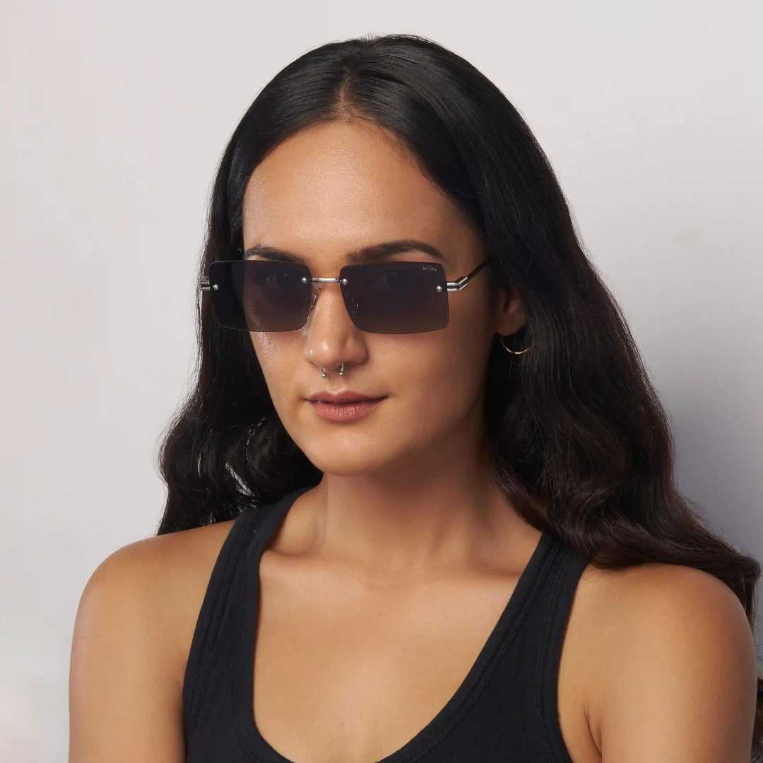 MOONX STARMADE S4 – Polarised Rimless Rectangular Sunglasses (Unisex)