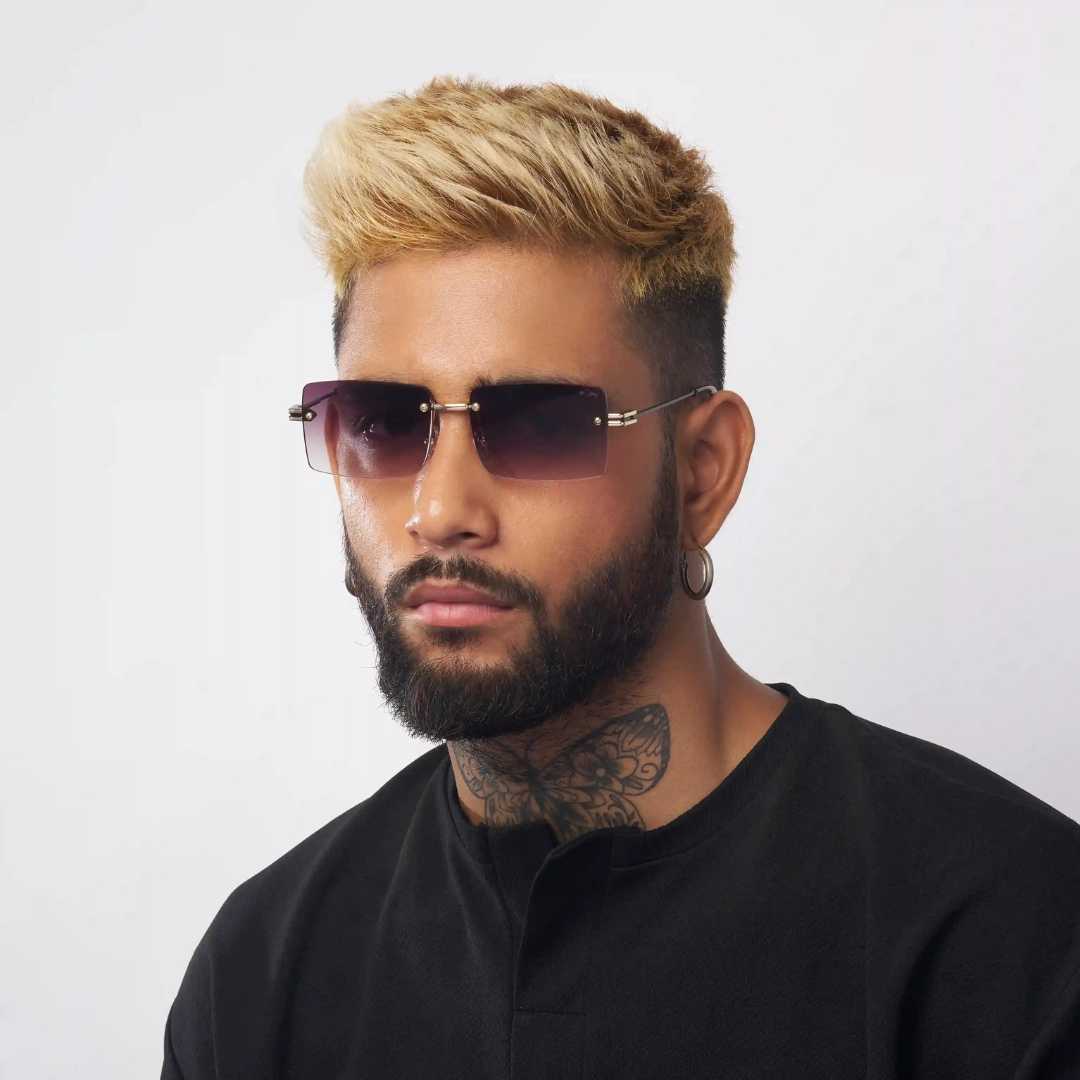 MOONX STARMADE S1 – Polarised Rimless Rectangular Sunglasses (Unisex)