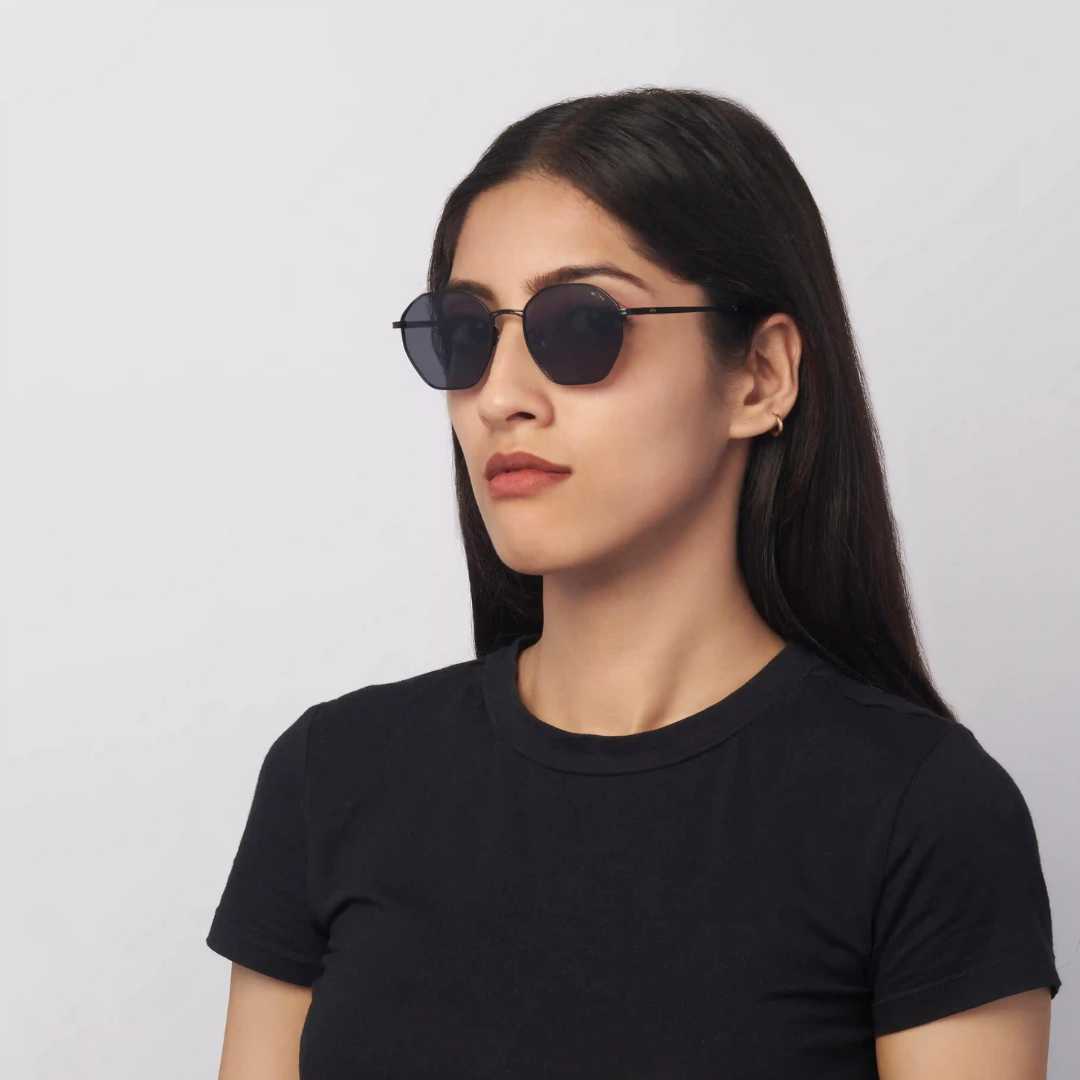 MOONX MIRANDA S1 – UV400 Geometric Round Metal Sunglasses (Unisex)
