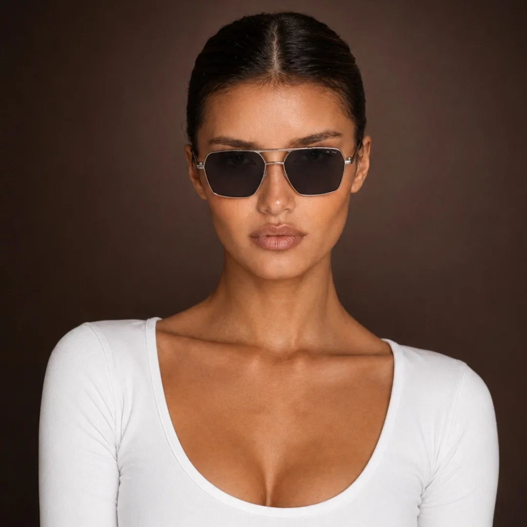 MOONX PHOBOS S1 – UV400 Rectangular Metal Sunglasses (Unisex)