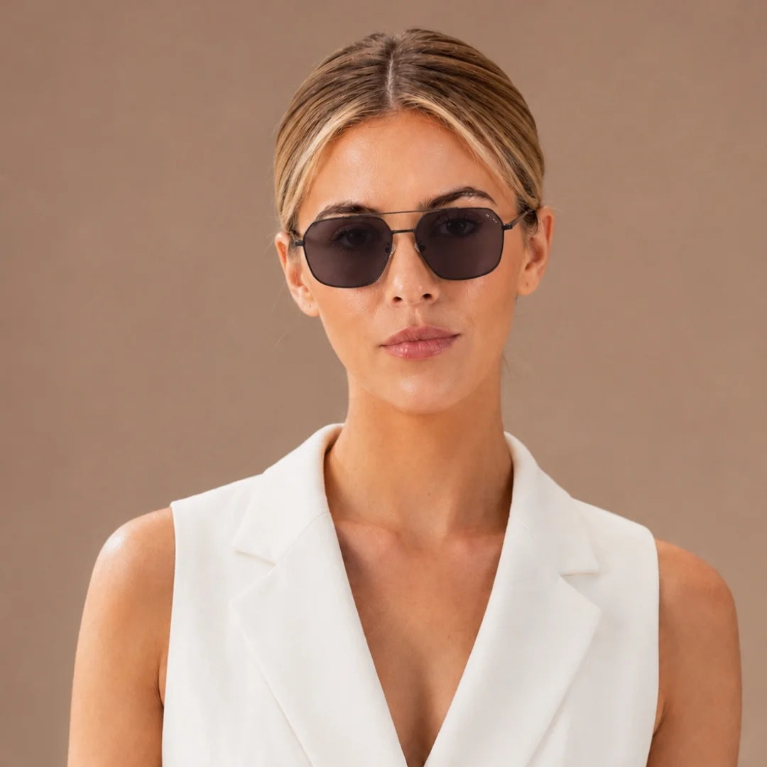 MOONX REFLECTOR S1 – Polarised Square Metal Frame Sunglasses (Unisex)