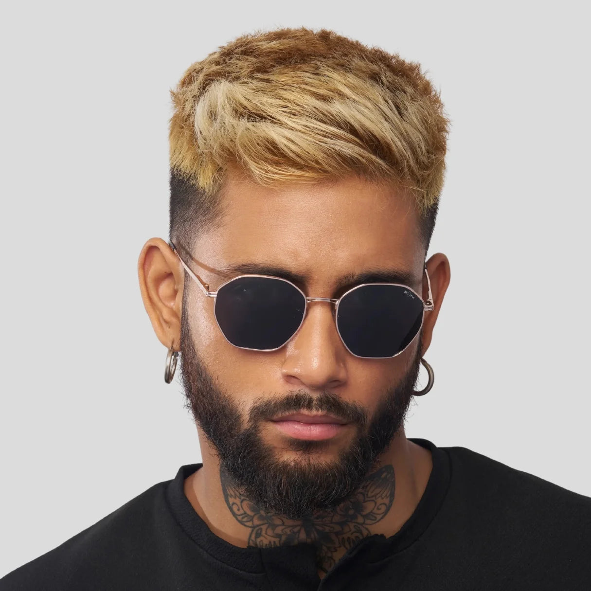 MOONX MIRANDA S2 – UV400 Geometric Round Metal Sunglasses (Unisex)